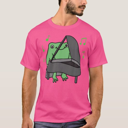 Kikker die piano speelt t-shirt (Voorkant)