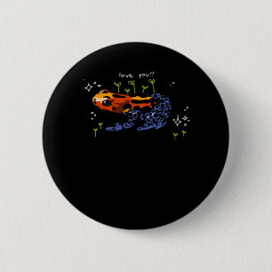Kikker Die Van Jou Houdt Eenvoudige Klassieke Stij Ronde Button 5,7 Cm