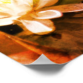 Kikker die water Lily Abstract grunge Poster (Hoek)