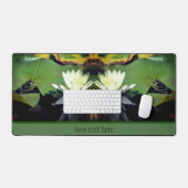 Kikker die water Lily Lotus Flower Personalized Bureaumat (Keyboard & Muis)