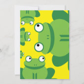 Kikker Dier Kinderverjaardagsfeest Uitnodigingen (Achterkant)