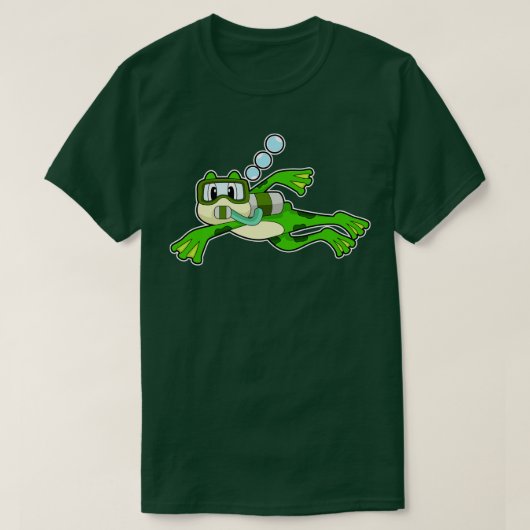 Kikker Diver Zuurstoffles T-shirt (Design voorkant)