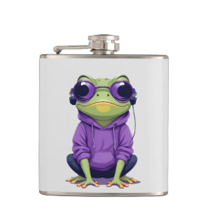 Kikker Dragen Hoodie Grappig Cool Dier karakter Heupfles