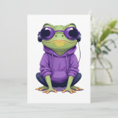 Kikker Dragen Hoodie Grappig Cool Dier karakter Kaart (Staand voorkant)