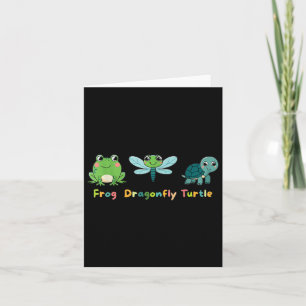 Kikker Dragonfly Schildpad Schattigee Kinder diere Kaart