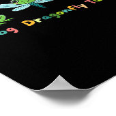 Kikker Dragonfly Schildpad Schattigee Kinder diere Poster (Hoek)