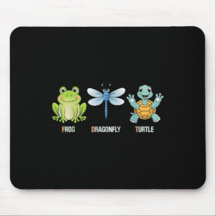 Kikker Dragonfly Turtle Funny Cut Animal Muismat