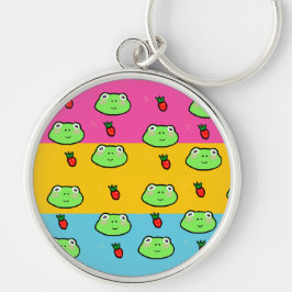 Kikker en aardbeienliefhebber sleutelhanger