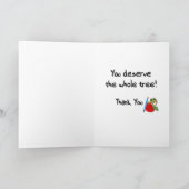 Kikker en Apple Good Teacher Appreciation Dank je Bedankkaart (Binnen)