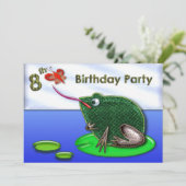 Kikker en beug in de vijfde verjaardag van de beva kaart (Staand voorkant)