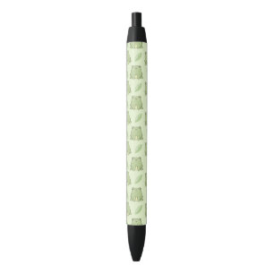 Kikker En Blad Patroon Zwarte Inkt Pen