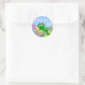 Kikker en Bloemen : Bericht Sticker (Tas)