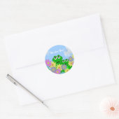 Kikker en Bloemen : Bericht Sticker (Envelop)