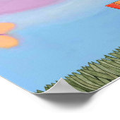 kikker en bloemen poster (Hoek)