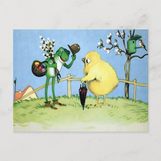  Kikker en Chick Briefkaart (Voorkant)