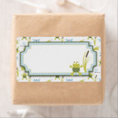 Kikker en Dragonfly Baby shower Etiket (Insitu)
