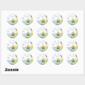 Kikker en Dragonfly Dank u Ronde Sticker (Vel)