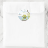 Kikker en Dragonfly Dank u Ronde Sticker (Tas)