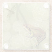 Kikker en dragonfly op waterlilie glazen onderzetter (Achterkant)