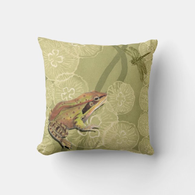 Kikker en dragonfly op waterlilie kussen (Voorkant)