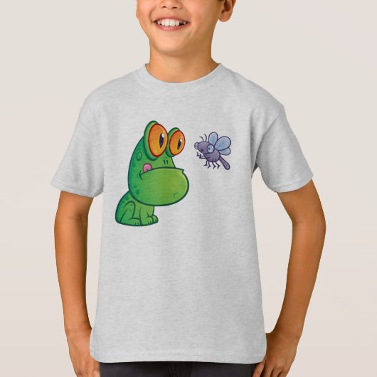 Kikker en dragonfly t-shirt (Voorkant)