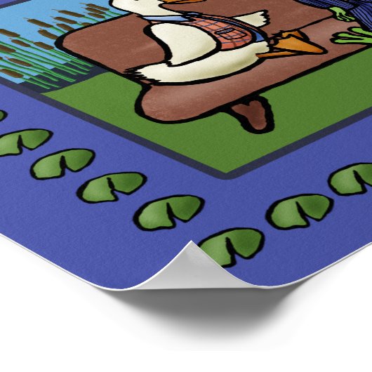 Kikker en eend poster (Hoek)