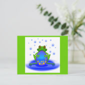 Kikker en eieren briefkaart (Staand voorkant)