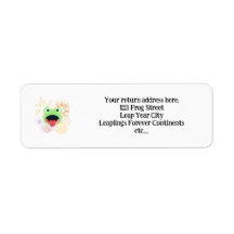 Kikker en Fireworks Design Return Address Label