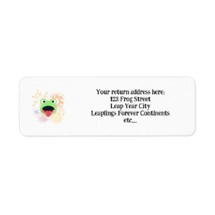 Kikker en Fireworks Design Return Address Label