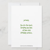 Kikker en Fly Maze Verjaardagskaarten (Achterkant)