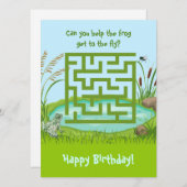 Kikker en Fly Maze Verjaardagskaarten (Voorkant / Achterkant)
