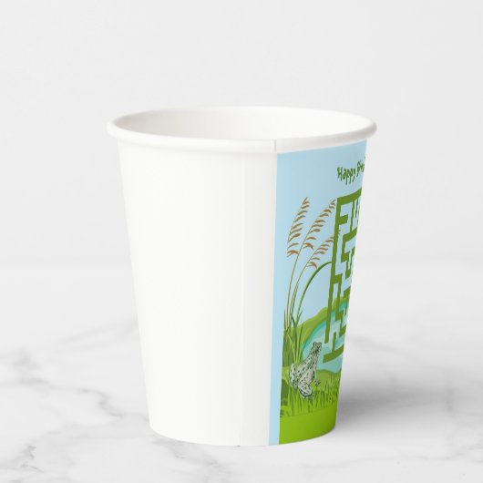 Kikker en Fly Maze Verjaardagspapier Cups Papieren Bekers (Rechts)
