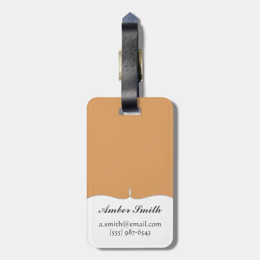 Kikker en hagedis met kronen bagagelabel (Achterkant verticaal)