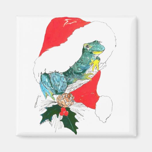 Kikker- en kerstfeestdag, Pet, gedrukt Magneet (Voorkant)