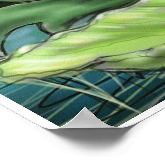 Kikker en ladybug poster (Hoek)