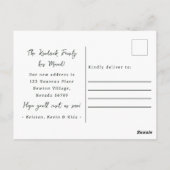 Kikker en lelies botanische bloem nieuwe adres briefkaart (Achterkant)