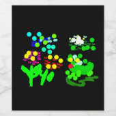 Kikker en lente wijn etiket (Enkel label)