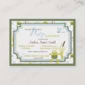 Kikker- en likkervis-Baby shower Informatiekaartje (Achterkant)