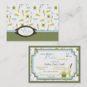 Kikker- en likkervis-Baby shower Informatiekaartje (Voorkant / Achterkant)