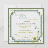 Kikker- en likkervis-Baby shower Kaart (Achterkant)