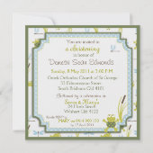 Kikker- en likkervis-Baby shower Kaart (Achterkant)