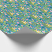 Kikker en Lily Pad Patroon Wrapping Papier (Hoek)