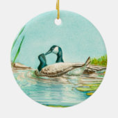 Kikker- en Lily Pad-versiering Keramisch Ornament (Achterkant)