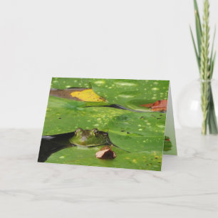 Kikker en Lily Pads Dank je Bedankkaart