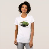 Kikker- en Lotus Flower Inspirerend Quote T-shirt (Voorkant volledig)