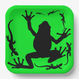 Kikker en luiers papieren bordje