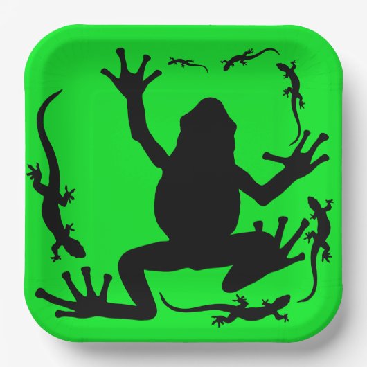 Kikker en luiers papieren bordje (Voorkant)