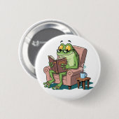 Kikker en onderwijs ronde button 5,7 cm (Voorkant /achterkant)