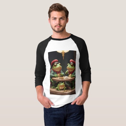 Kikker en pad: We moeten stoppen met eten... T-shirt (Voorkant volledig)