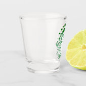 Kikker en paddenstoel, borstelstoel shot glas (Links)